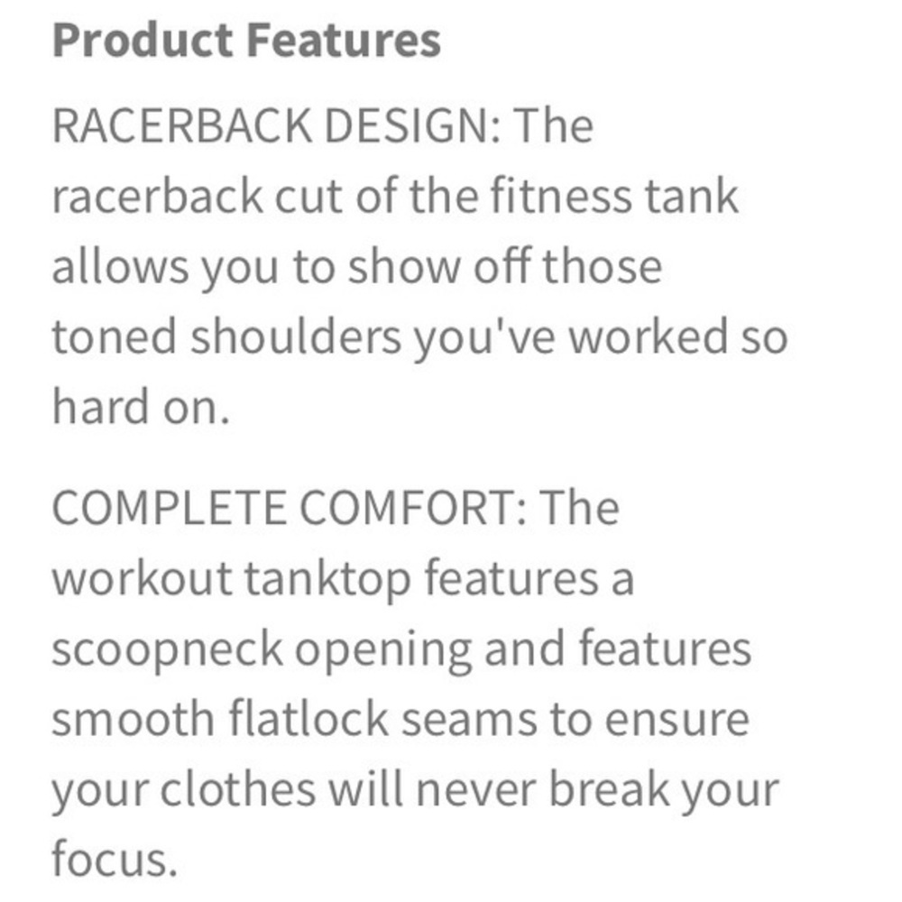 NEW! REEBOK Gray Performance Racerback Tank Top - Picture 5 of 7